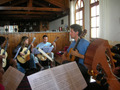 While coaching the Guitar Orchestra at “Doumbia” International Music Seminars (July 2006).