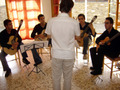 While teaching a guitar ensemble at “Doumbia” International Music Seminars (July 2005).