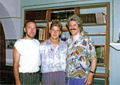 Thanos Mitsalas with Jens Kienbaum and Hubert Kappel after his recital at The Volos International Guitar Festival (July 1991).